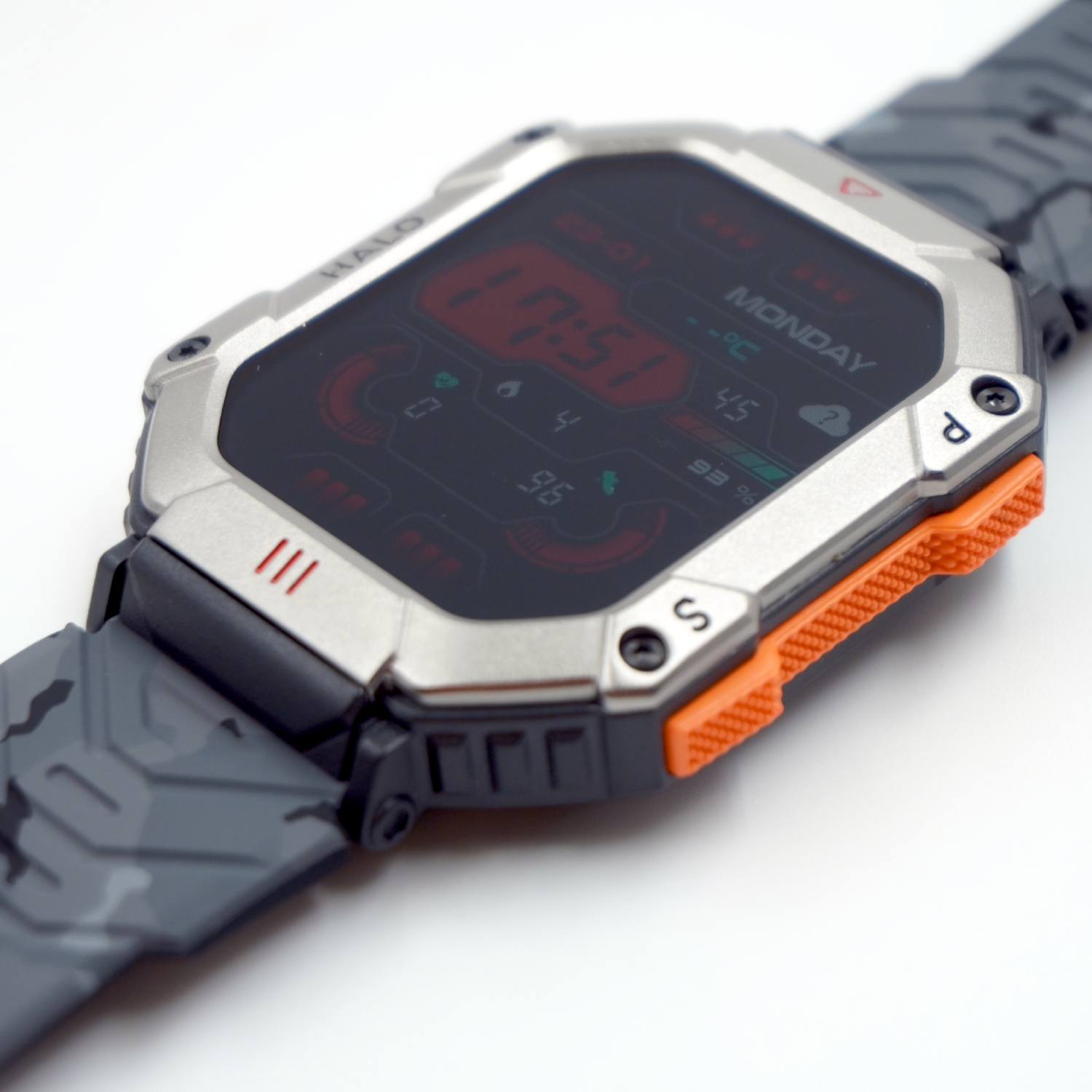 Kr80 Reloj Inteligente Hombre Smartwatch Gps Deportivo Color De La Correa  Orange Silicona